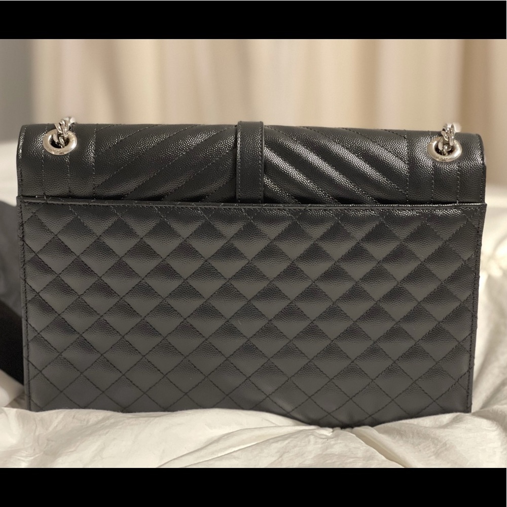 YSL Envelope Large Shoulder Bag – Black Quilted Calfskin – NWT - Picture 2 of 3